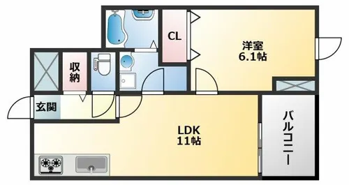 ブライトレジデンス【1階】の間取り