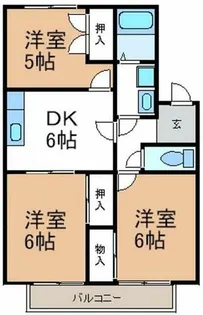 フラット・サプレス市川 A【A11号室】の間取り