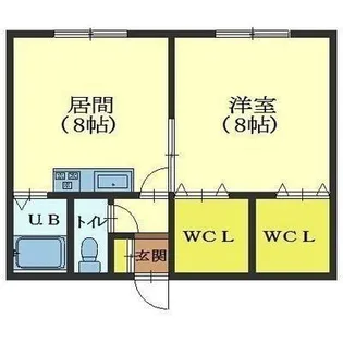 ハイライズ高丘【202号室】の間取り