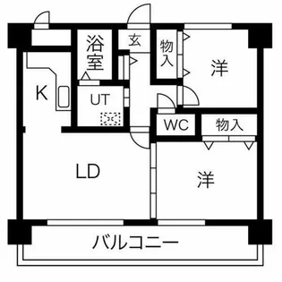 ルグラン服部【5階】の間取り