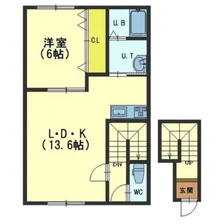 1LDKの間取り画像