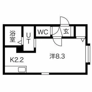 ルーミナスあいの里【101号室】の間取り