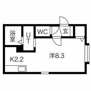ルーミナスあいの里【101号室】の間取り