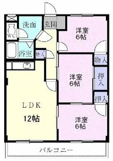 プレステージ三日市【1階】の間取り
