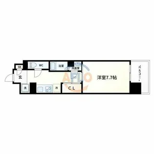 アスヴェルタワー大阪城WEST【6階】の間取り