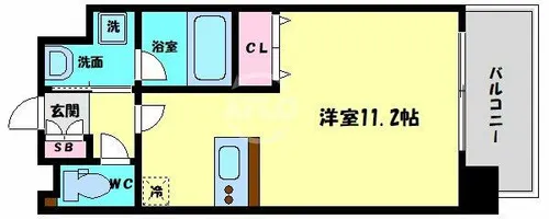 アーバンフラッツ上町【15階】の間取り