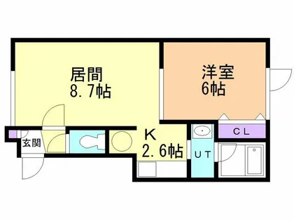 ラフィーネ東町3【101号室】の間取り