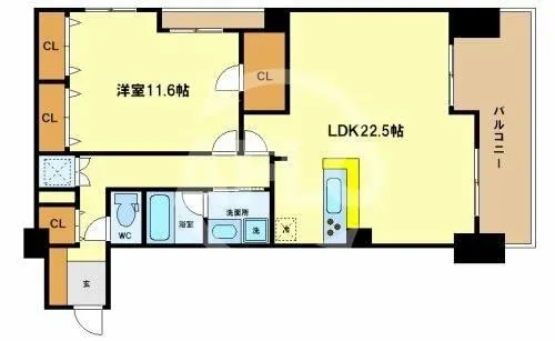 グレンパーク梅田北【7階】の間取り