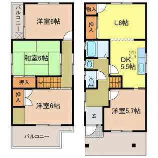 大阪府河内長野市寿町【一戸建】の間取り
