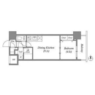 スプランディッド淀屋橋DUE【7階】の間取り