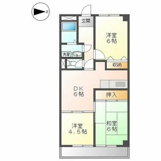 スイートプラザ白壁【3階】の間取り