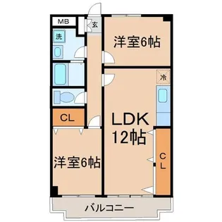 フリーダム武庫の里Ⅱ【1階】の間取り