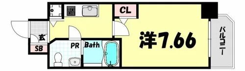 S-RESIDENCE神戸磯上通【7階】の間取り