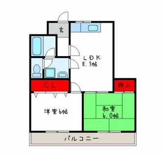 アクティ金田【4階】の間取り