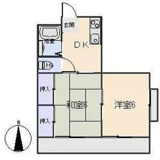 メゾン魚町【201号室】の間取り