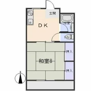 メゾン魚町【203号室】の間取り