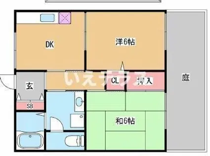 ベルドミールB棟【1階】の間取り