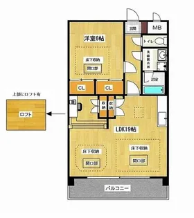 アーク・ルネス石丸【1階】の間取り