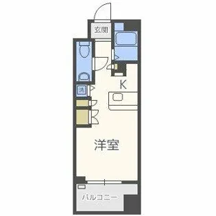 エスリード御堂筋梅田【9階】の間取り