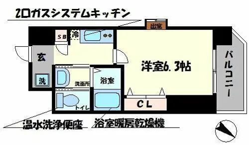 Luxeドーム前Ⅱ【2階】の間取り