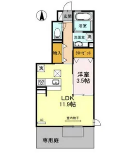 キャム月見山Ⅱ【1階】の間取り