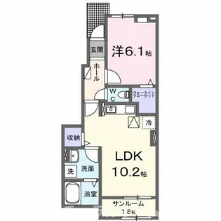 サザンウィンド26 Ⅱ【1階】の間取り