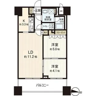パークアクシス札幌植物園前【12階】の間取り