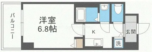 レジデンス福島Ⅱ【3階】の間取り