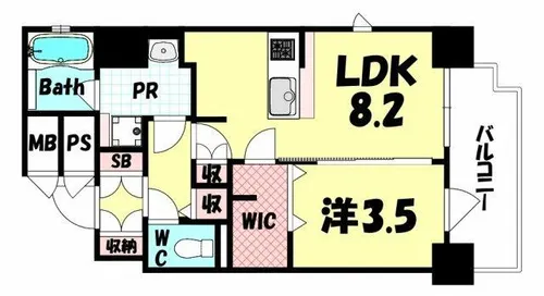エステムコート神戸元町通2ザ・サロン【12階】の間取り