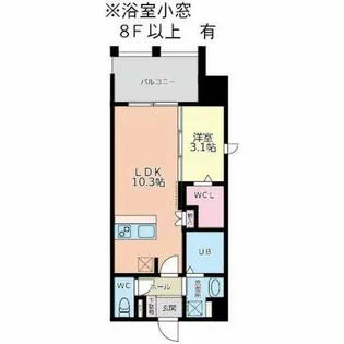 ブラン スタイル博多【11階】の間取り