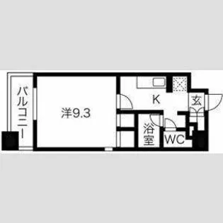 グランシャルマン新大阪【3階】の間取り