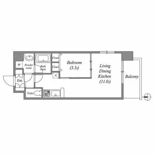 ラルテ中津【0401号室】の間取り