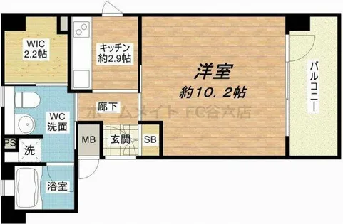 エイペックス東心斎橋Ⅱ【4階】の間取り