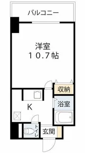 ラ・フォーレ東天満【4階】の間取り