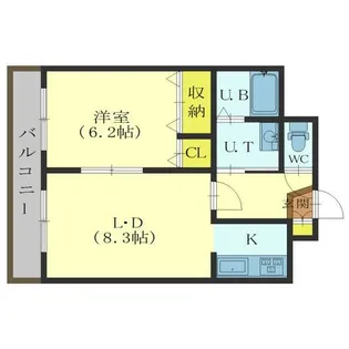 ボヌール中道参番館【302号室】の間取り