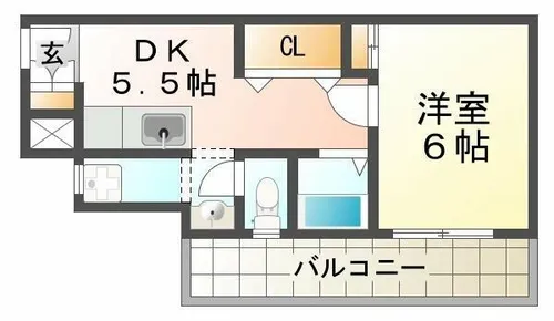 中塚マンション【4階】の間取り