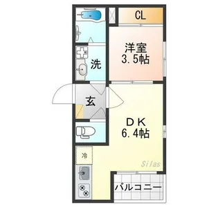 アークヴィラ東野【2階】の間取り