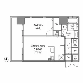 ファーストレジデンス栄【12階】の間取り