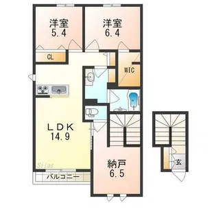 MIA VITA【2階】の間取り