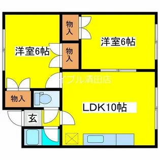 KYハイツ【3号室】の間取り