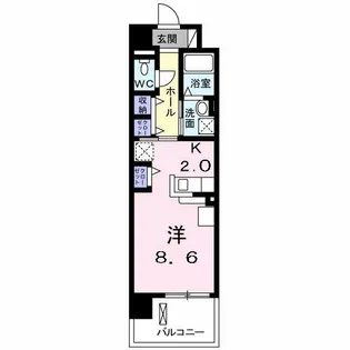 ルミナス上新庄【6階】の間取り