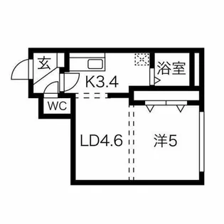 イーワン@アベアパート【1階】の間取り