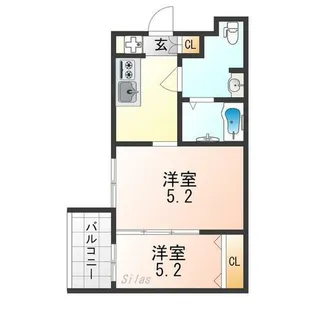 MJC京都西大路【2階】の間取り