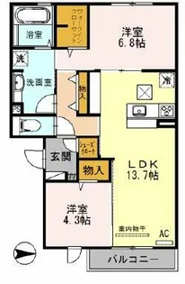 セクレール北本町A棟【3階】の間取り