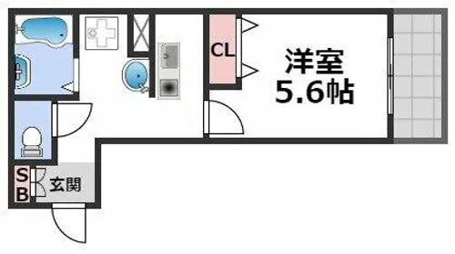 みおつくし東なんば【10階】の間取り