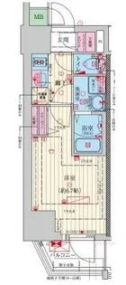 ファーストフィオーレ難波南アルマ【2階】の間取り