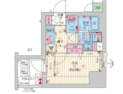 ファーストフィオーレ難波南アルマ【2階】の間取り