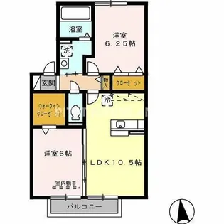 ベルコート【B103号室】の間取り