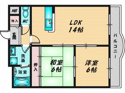 アルブル【4階】の間取り