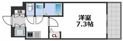 エグゼ難波南Ⅴ【11階】の間取り